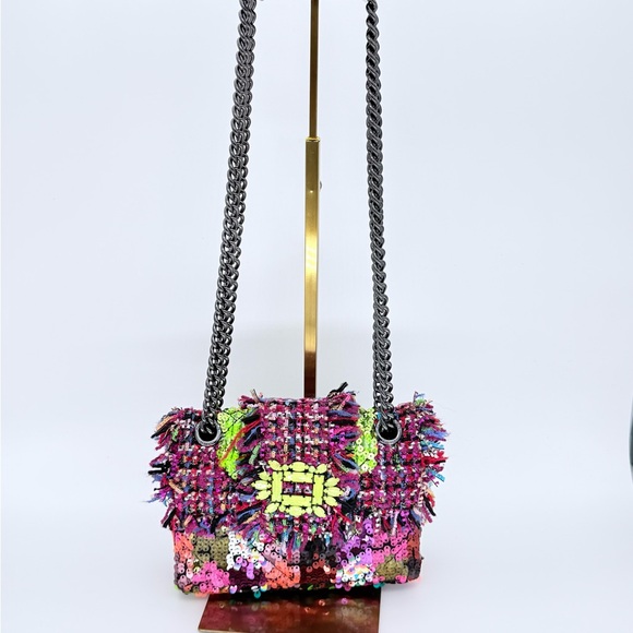 NWOT Kurt Geiger London Mini Mayfair Tweed bag - Picture 2 of 4